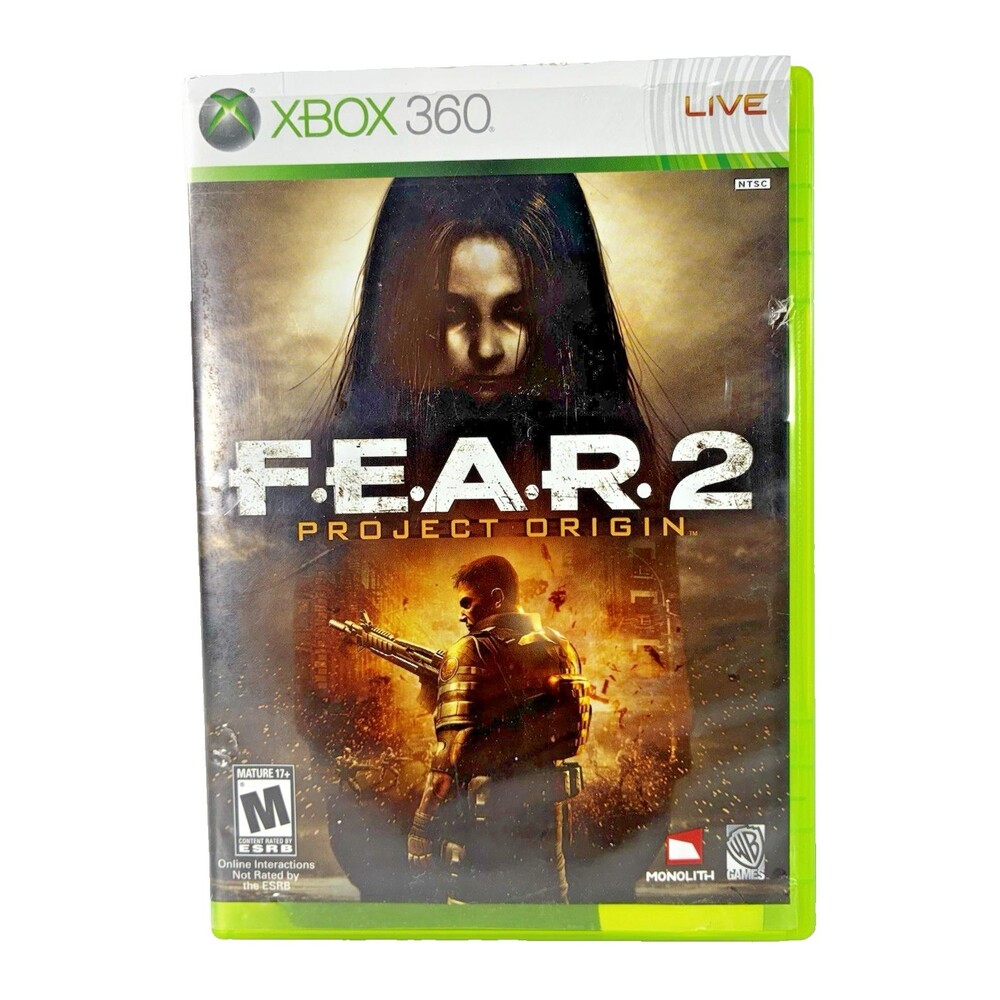 F.E.A.R. 2 Project Origin Xbox 360 WB Games 2009 Complete with Manual Tested